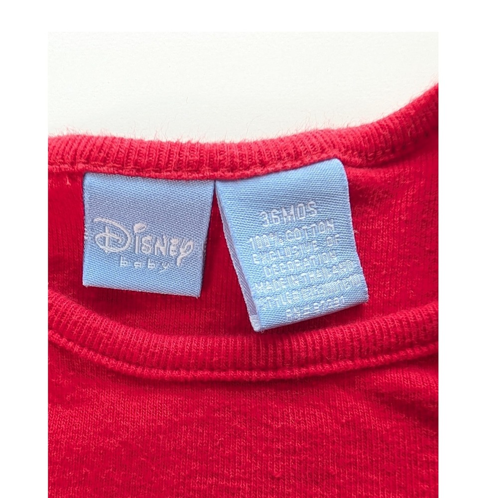 Disney Baby Minnie Mouse‎ Red T Shirt Top Girls 36 Months Applique Y2K - Picture 2 of 4